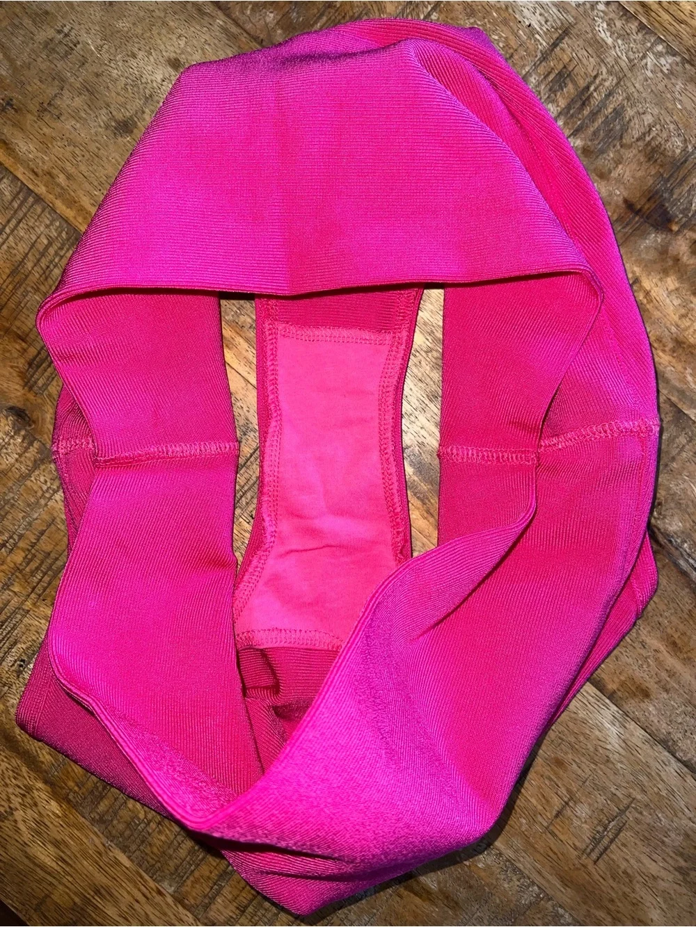 Skims knit swim high waist Pink bikini bottom Size Large